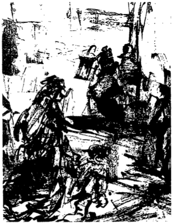 Dibuix d'escena de carrer
