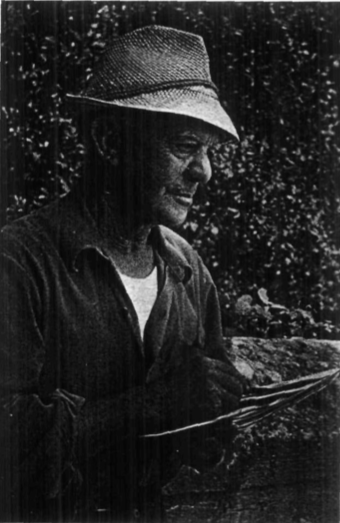 Antoni Marí Ribas pintant/dibuixant