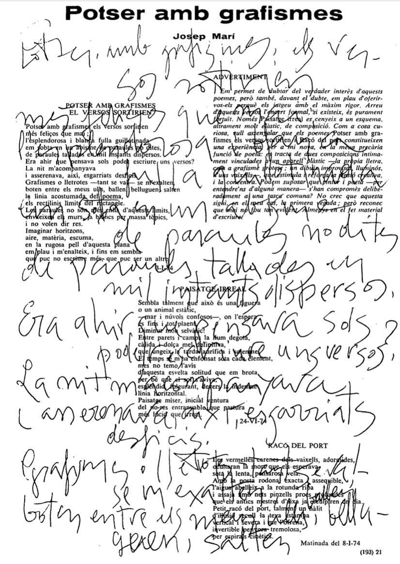 Original document page with handwritten overlays