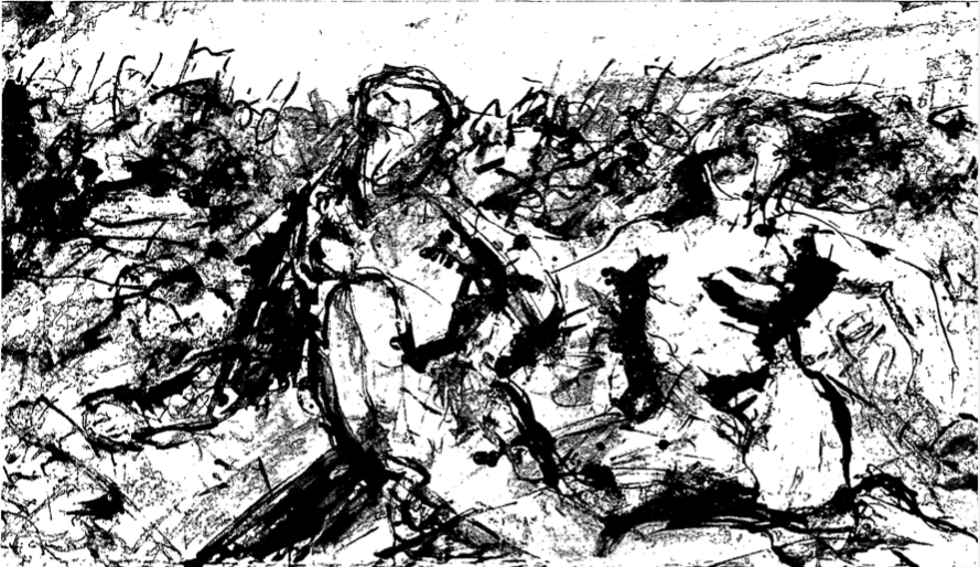 Il·lustració abstracta en blanc i negre