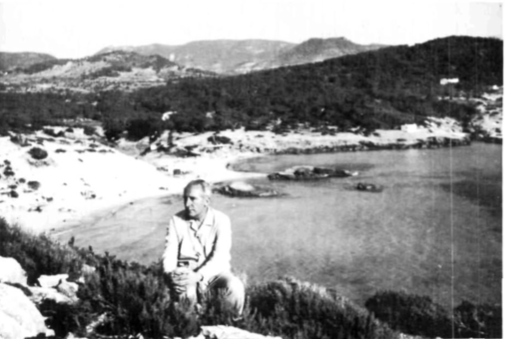 A Cala Tarida, el juny de 1972.