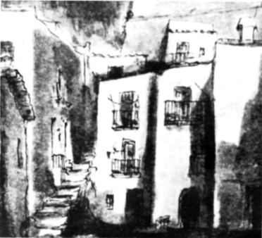 Dibuix de Marí Ribas, col.laborador de Villangómez Llobet, a 
