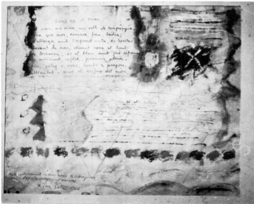 A la versió catalana d'un poema eivissenc de Rafael Alberti, el poeta andalús va correspondre amb aquest bell dibuix dedicat a Marià Villangómez.