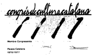 Logotip i capçalera del Congrés de Cultura Catalana 1975/1977
