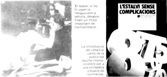 Escena teatral en blanc i negre amb diversos actors en un escenari poc il·luminat.