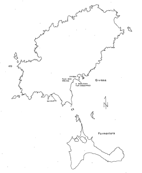 Mapa d'Eivissa i Formentera amb localitzacions