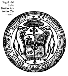 Segell del bisbe Basilio Antonio Carrasco.