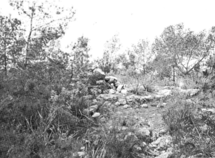 Resta d'una torre de vigilància al puig Rodó (Sant Josep).
