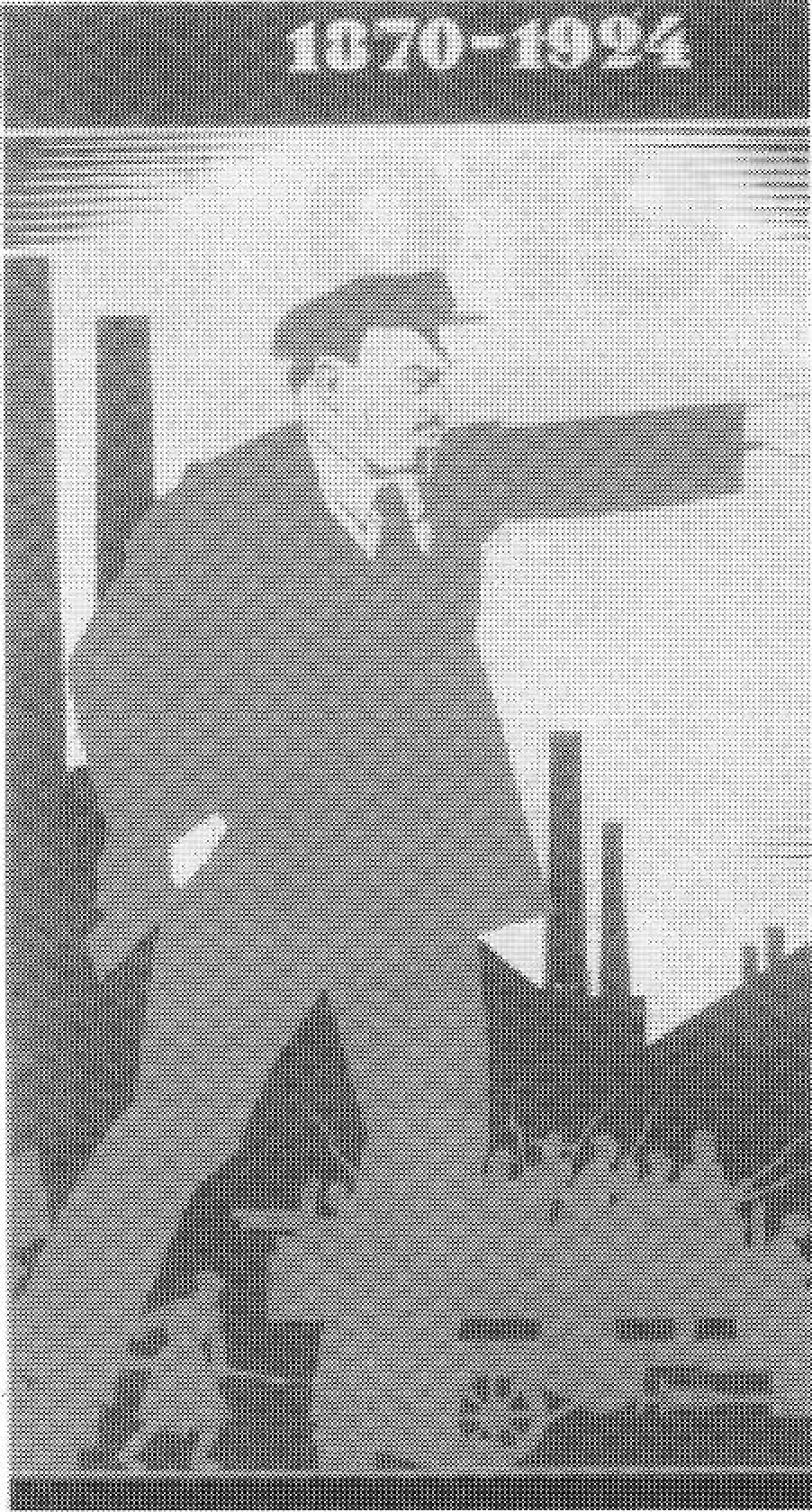 Lenin, enmig d'un bosc de ximeneies de fàbriques, guiant la Revolució.