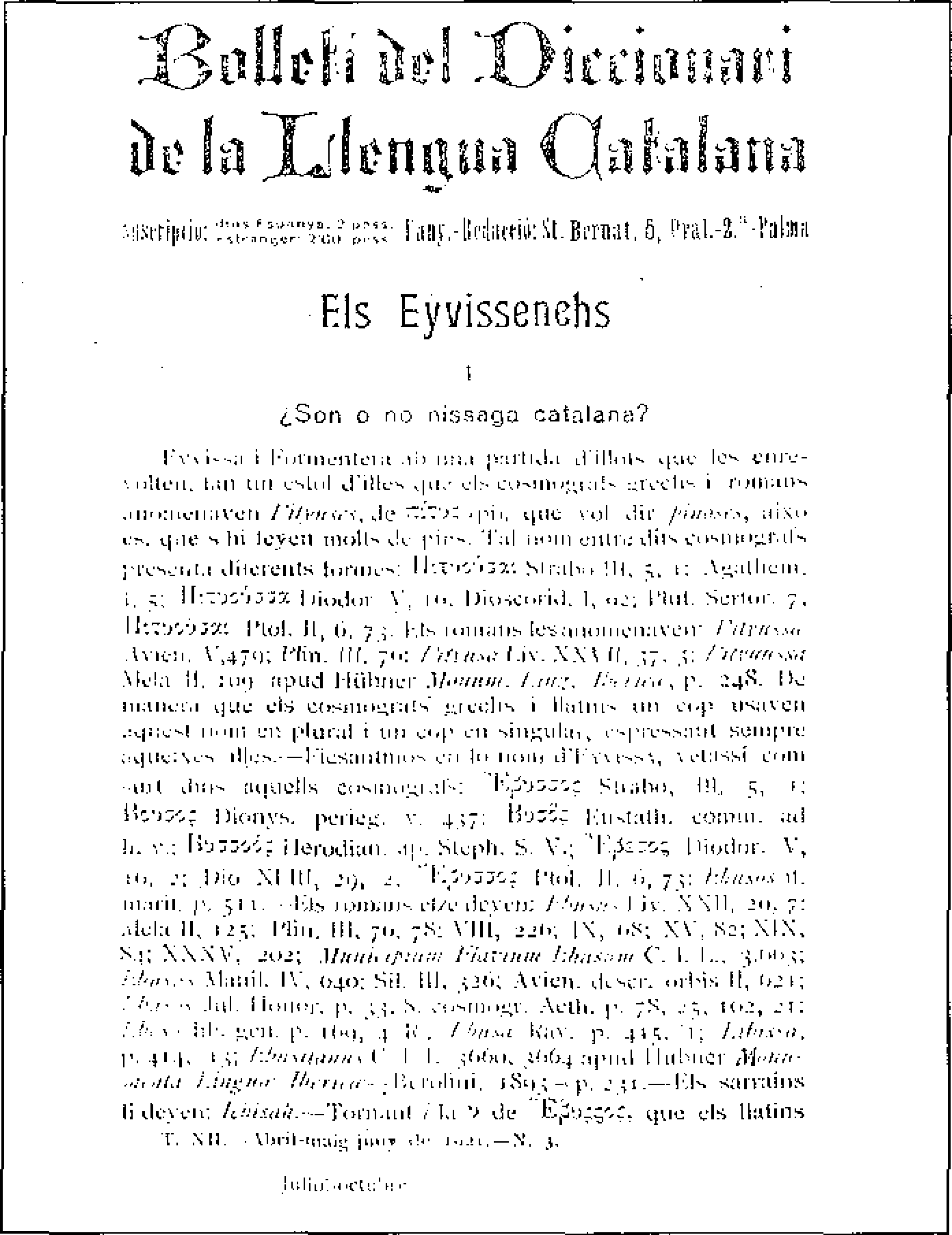 ALCOVER, Antoni Mª: Els Eyvissenchs BDLLC XII (1921 - 22) ps. 49-65.