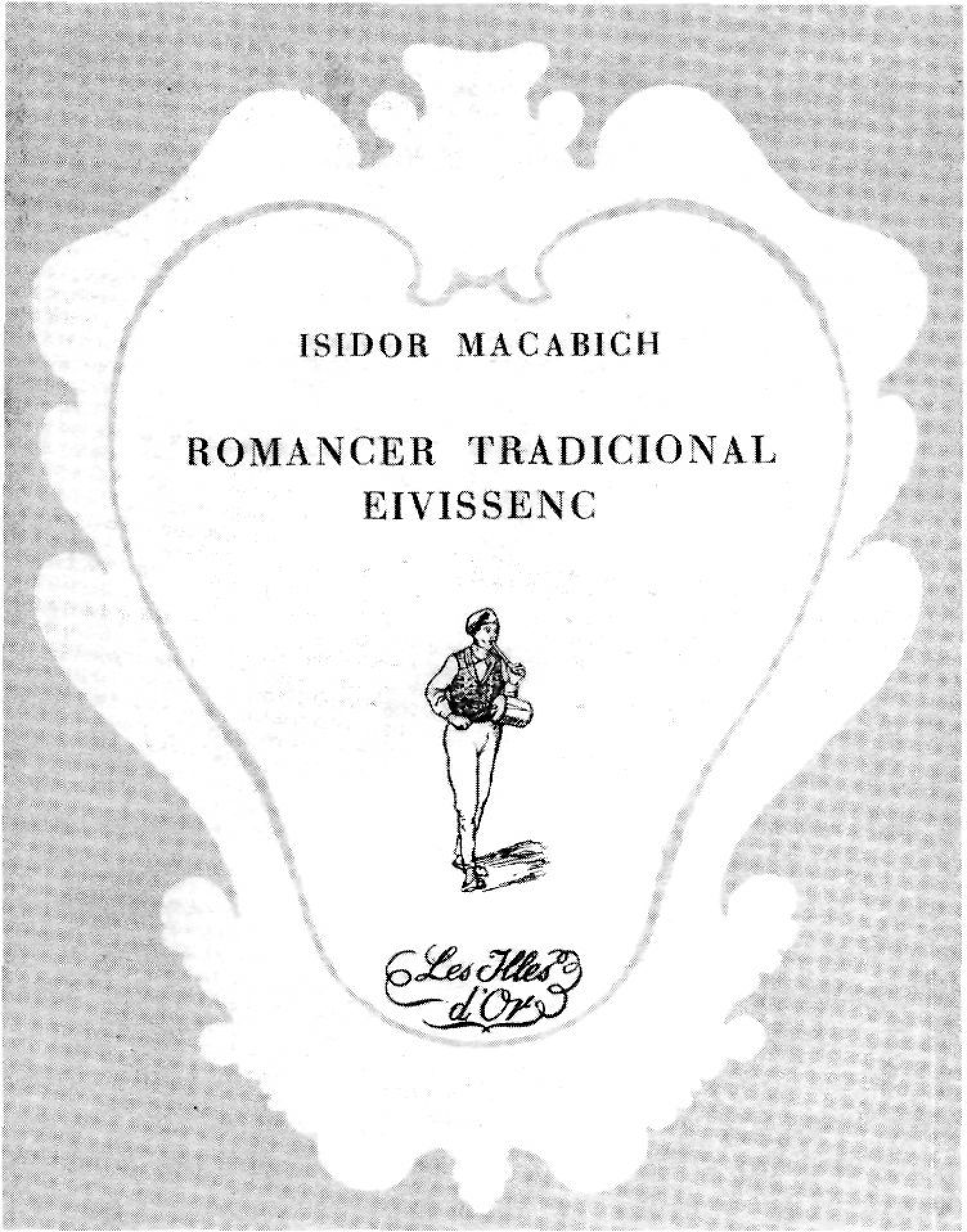 Coberta del llibre Romancer tradicional eivissenc d'Isidor Macabich