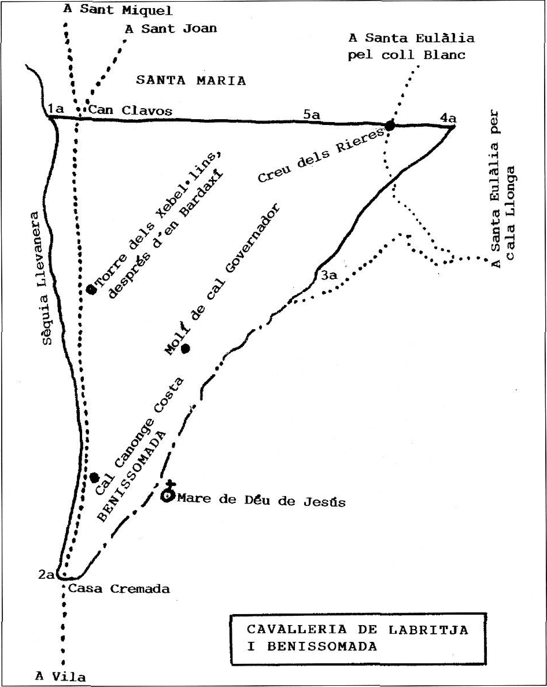 Mapa de la partió de la cavalleria de Labritja