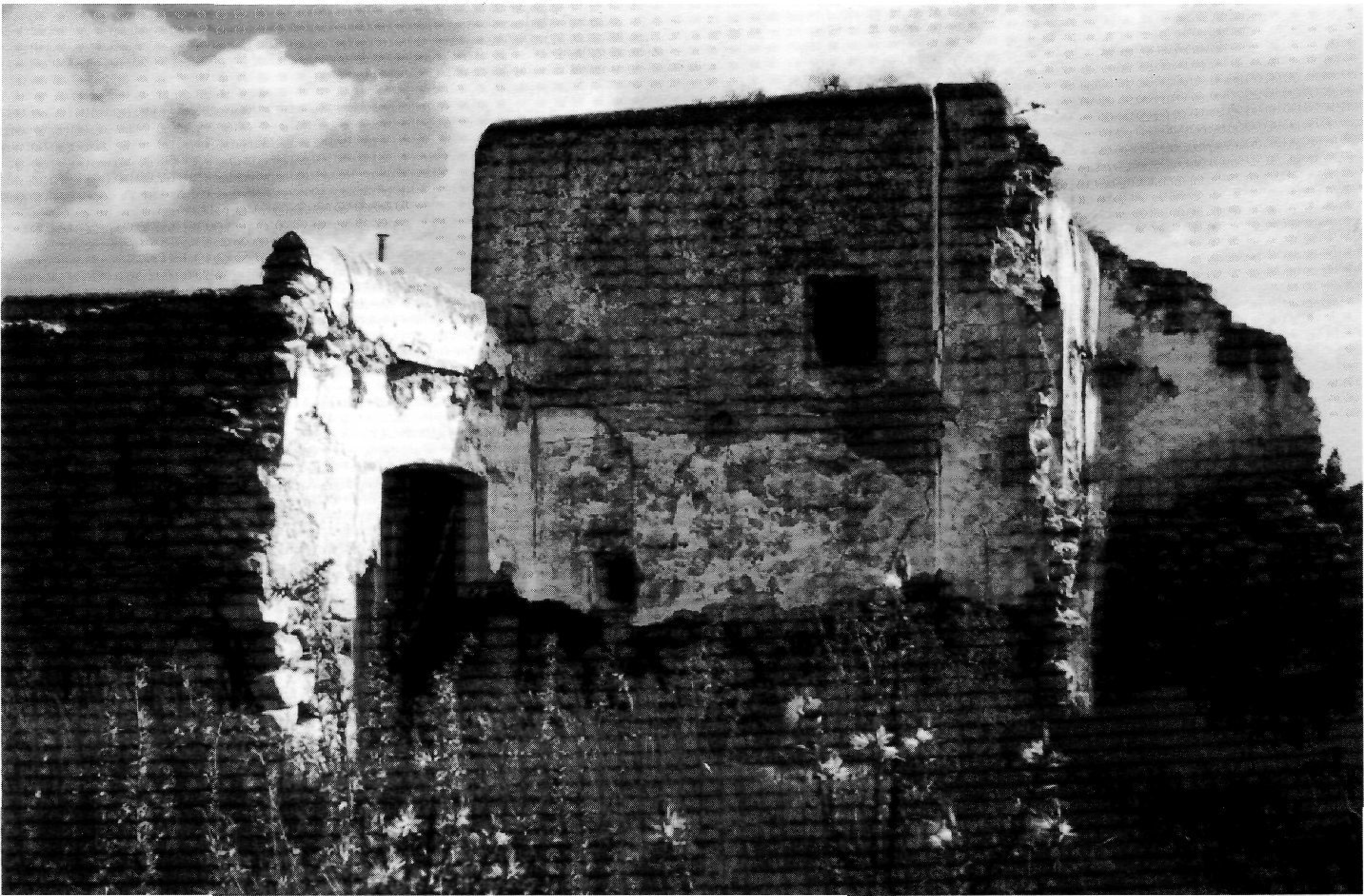 Restes de l'antiga casa pairal dels Joans del torrent de ses Dones, adossades a les parets del casament de can Bofí.