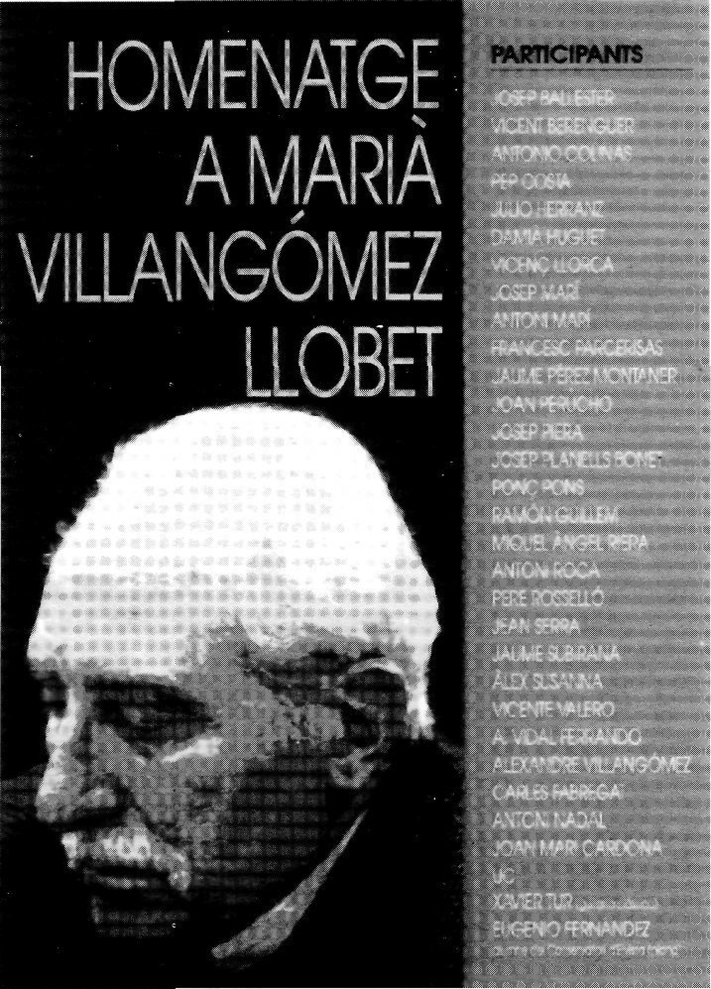 Programa de mà amb el llistat de participants a l'homenatge.