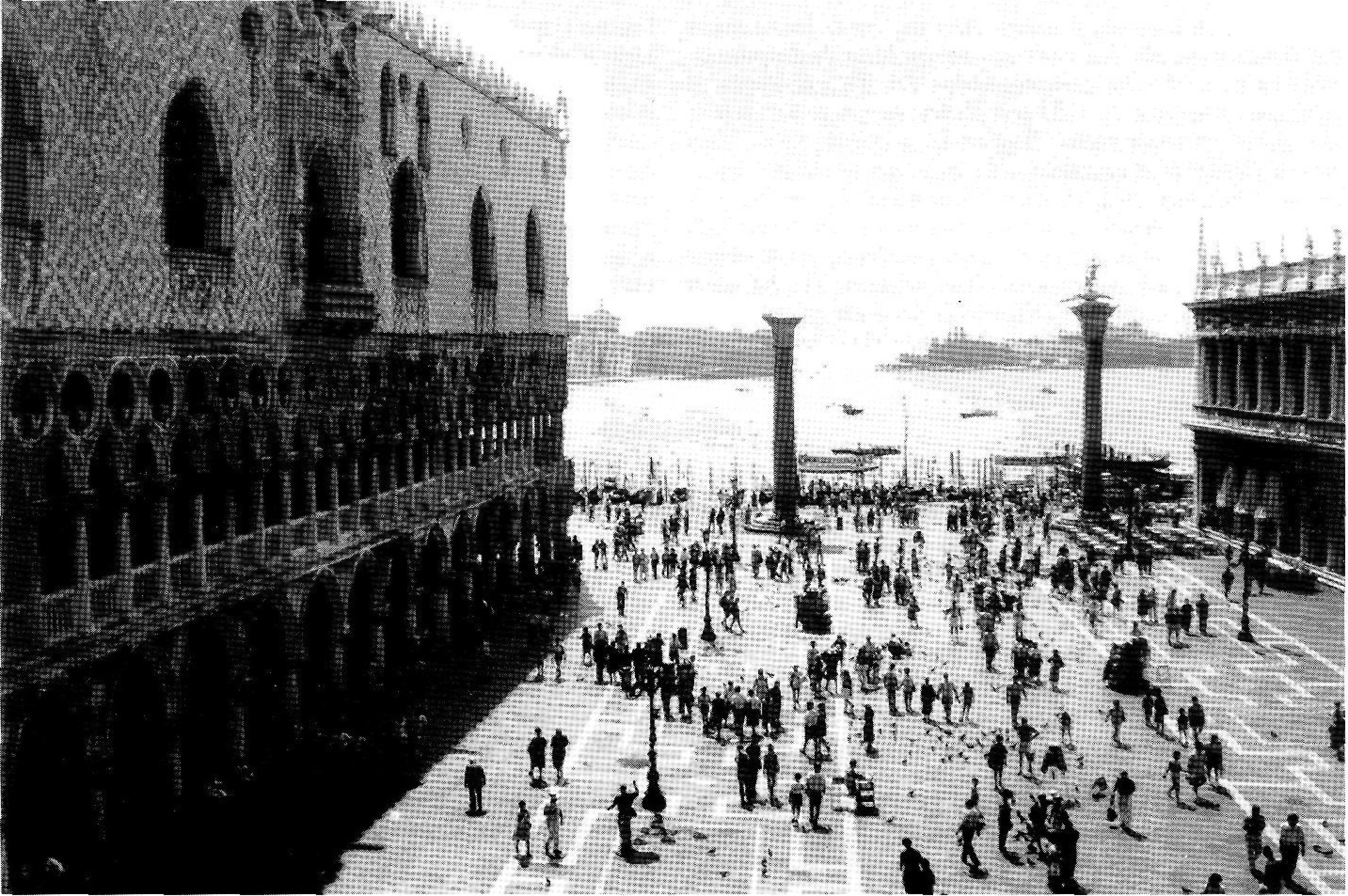 Venice square with crowds and buildings