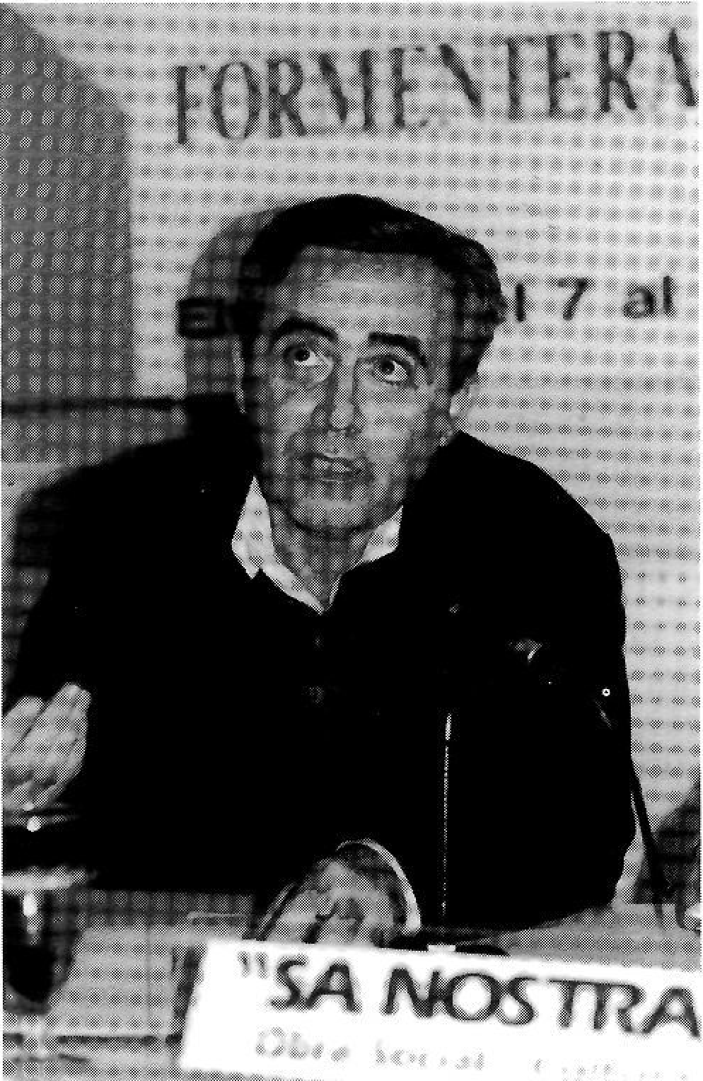 D'esquerra a dreta, l'antropòleg Joan Bestard i l'arqueòleg Benjamí Costa. (Fotos: Vicent Ribas Trull.)