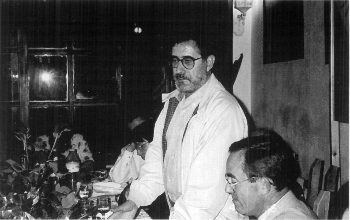 Josep Marí en un moment del seu improvisat parlament. (Foto: Pere Yern.)