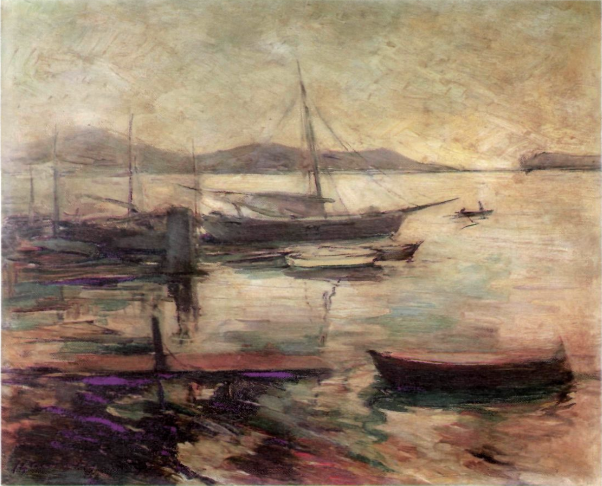 Una de les dues pintures de Gausachs que foren determinants de la decisió de l'autor d'aquest article d'anar a Sant Antoni.