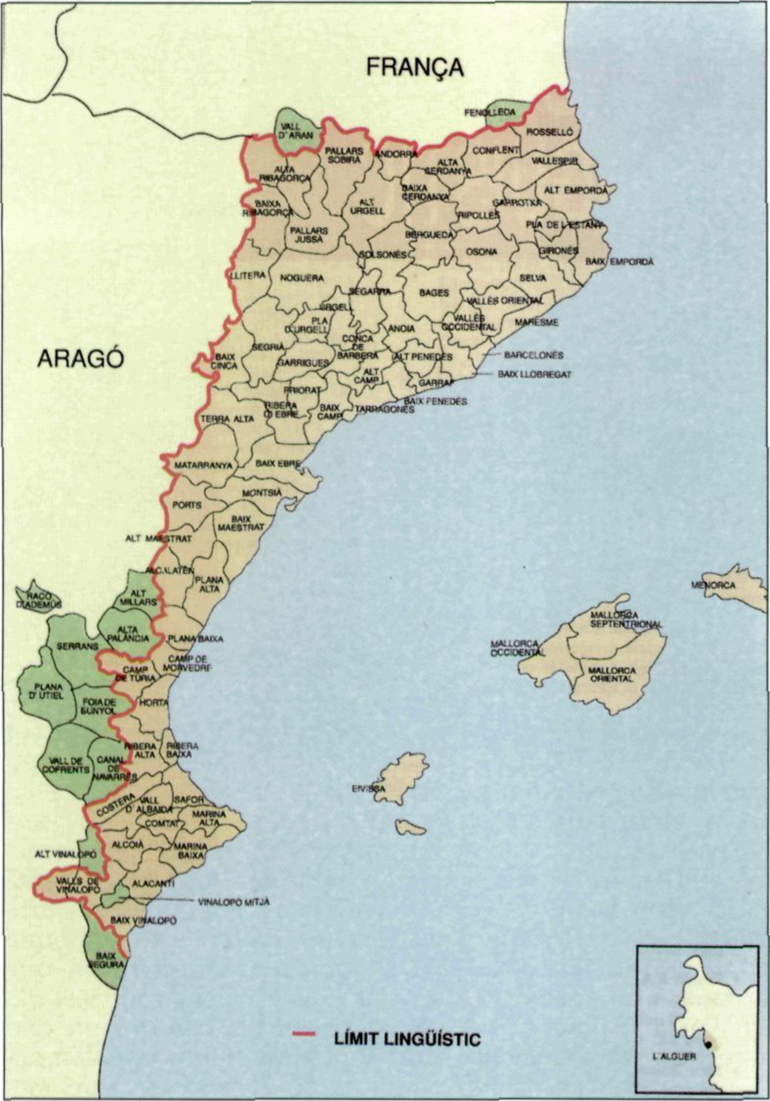 Mapa dels Països Catalans