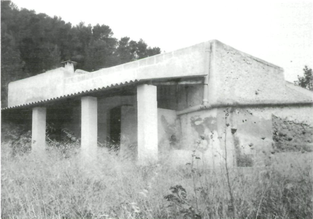 Casament deshabitat de can Pujolet de sa Rota, Sant Agustí. En ell va néixer, a principi del segle XIX, Josep Cardona Ramon, el primer apotecari eivissenc conegut, oriünd de fora vila. (Foto: Joan Marí Cardona.)