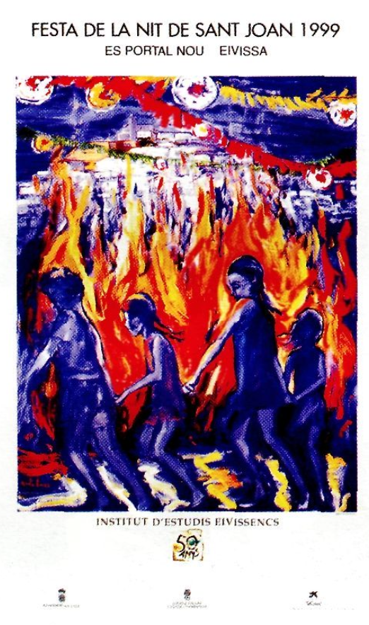 FESTA DE LA NIT DE SANT JOAN 1999 EIVISSA ES PORTAL NOU INSTITUT D'ESTUDIS EIVISSENCS Cartell de Marta Torres.