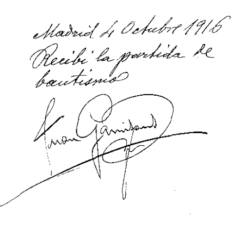 Firma de Joan Gamisans de 1916