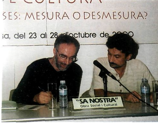 Miquel Àngel March, a l'esquerra, amb Marià Marí.