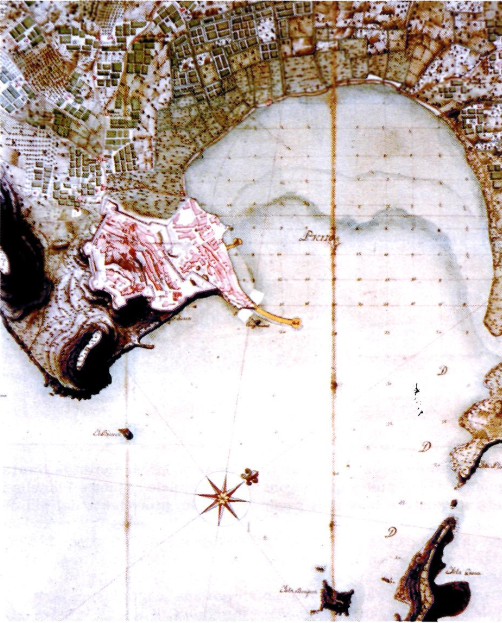 Plànol del port d'Eivissa el 1752. Arxiu General de Simancas, 1-26. (Foto: Revista EIVISSA.)