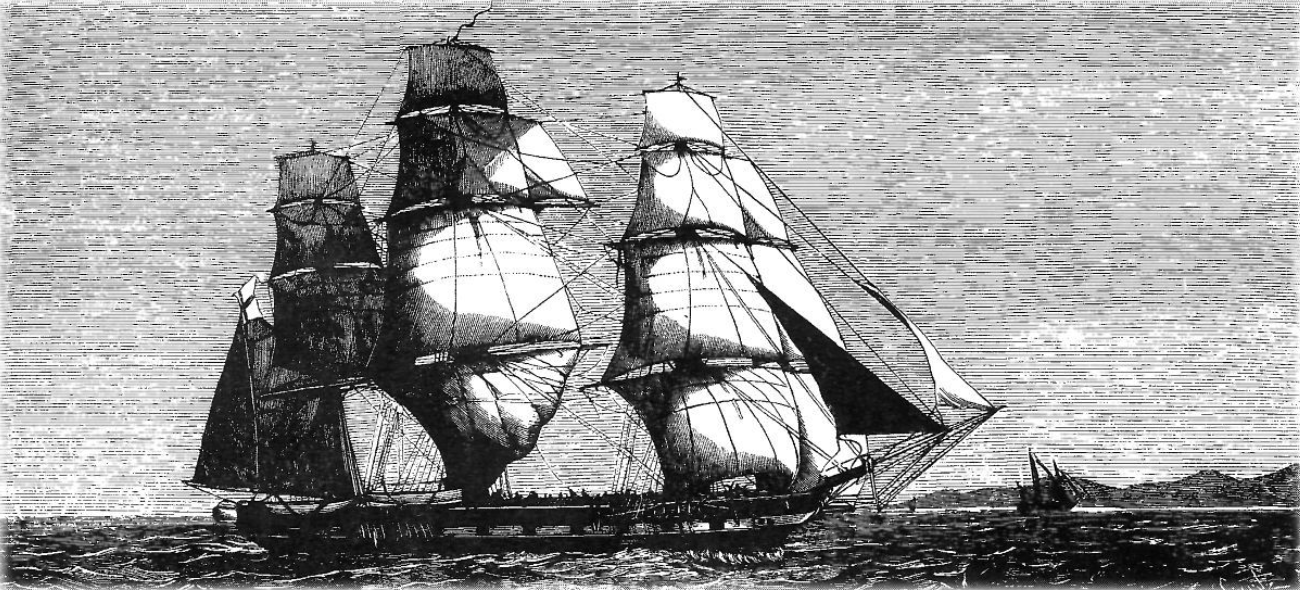 L'Atalanta, vaixell-escola de la Marina anglesa devers 1880.