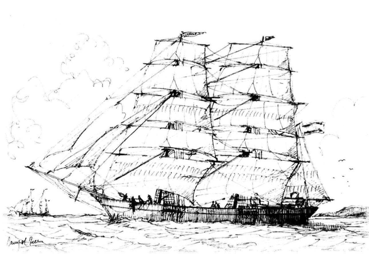 Bergantí. Il·lustració de Ramon Sampol Isern. Cortesia de "Sa Nostra".