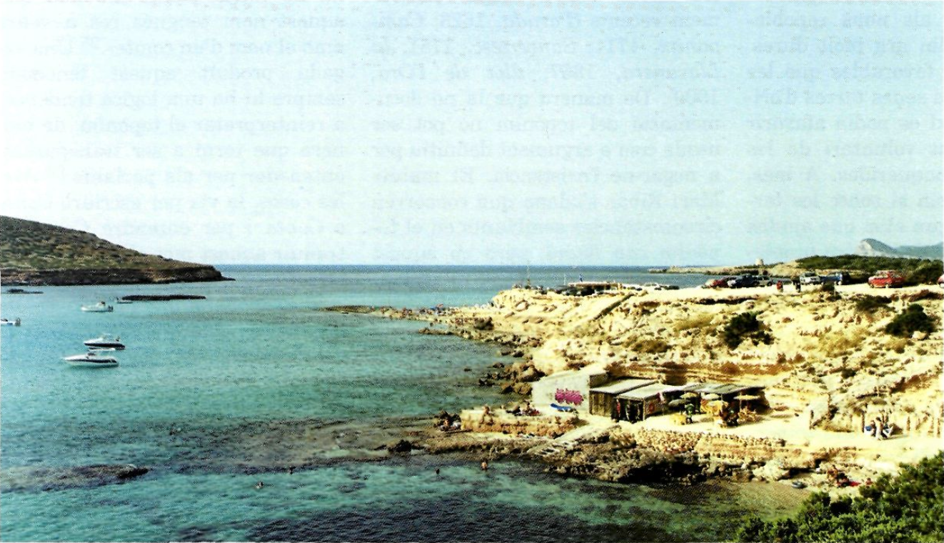 Entre les puntes de l'Embarcador i de la Torre només hi ha dos arenals on es poden recollir ulls de santa Llúcia: el racó d'en Xic, en primer terme, i les platges de Comte, que es veuen al fons, davant l'illa del Bosc.
