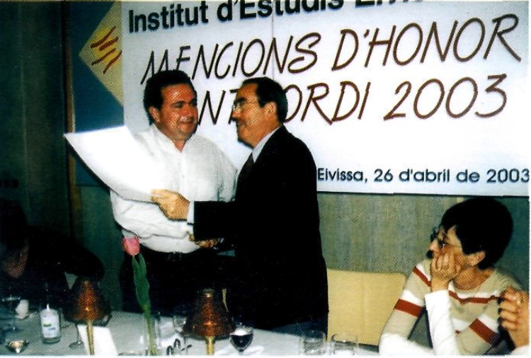 Isidor Marí Mayans en un acte entre l'11 i el 23 de novembre de 2002