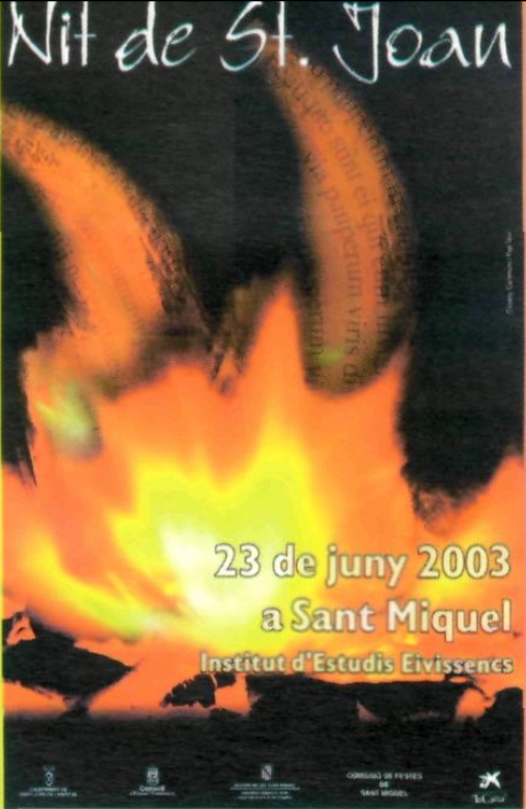 Cartell Nit de Sant Joan 2003 a Sant Miquel