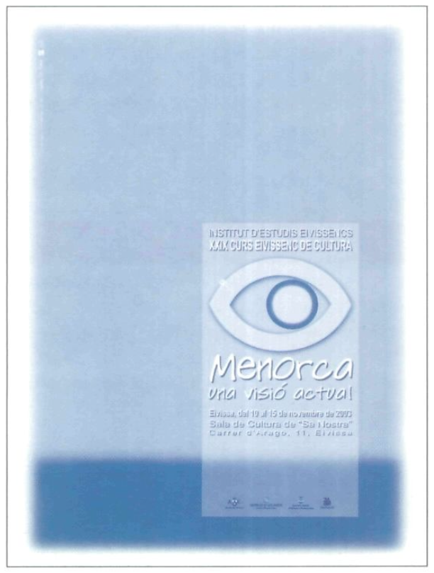 Portada del programa del Curs Eivissenc de Cultura sobre Menorca