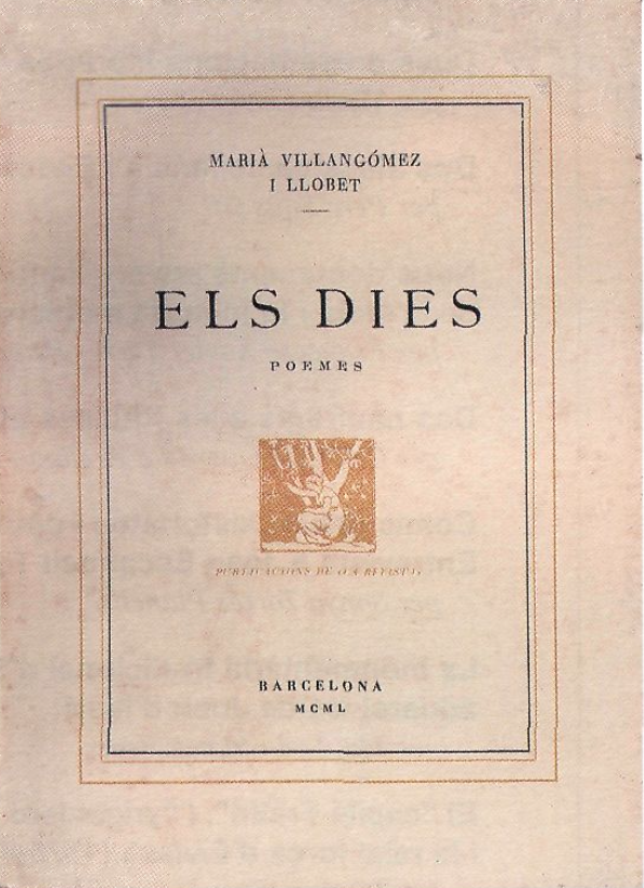 Portada del llibre Els Dies de Marià Villangómez