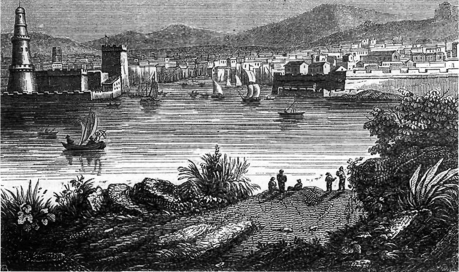 Marsella i Eivissa varen mantenir, la segona meitat del segle XIX, una contínua relació comercial. La casa de comerç Wallis & Cia. era representant a Eivissa de companyies d'assegurances de vaixells i mercaderies d'aquella ciutat provençal. El port de Marsella, punt de partida dels dos vaixells naufragats a les Pitiüses, segons un gravat d'Andrew-Best-Leloir, vol. 9 de la revista Musée des Familles. París, 1841-42.