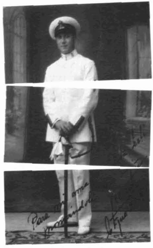 Vicent Ribas Cardona amb uniforme de l'Armada.