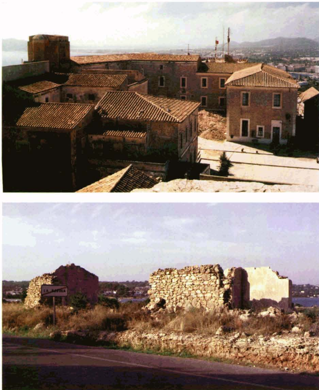 Imatges del Castell d'Eivissa i del Campament de Formentera.