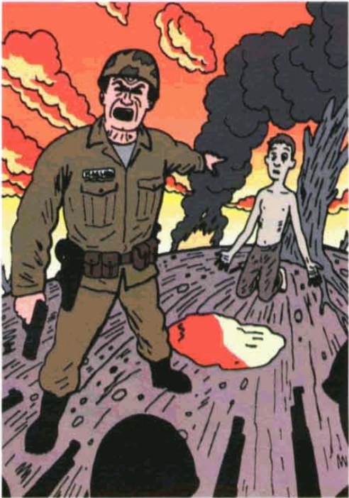 Joan Francesc Moreno Galera. Dibuix per a la portada de La Tranquil·litat, butlletí de l'Ateneu Llibertari Pitiús, núm. 1, Eivissa, 2001.