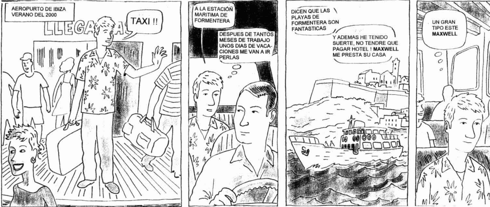 Tira de vinyetes de Joan Francesc Moreno Galera, 2000.