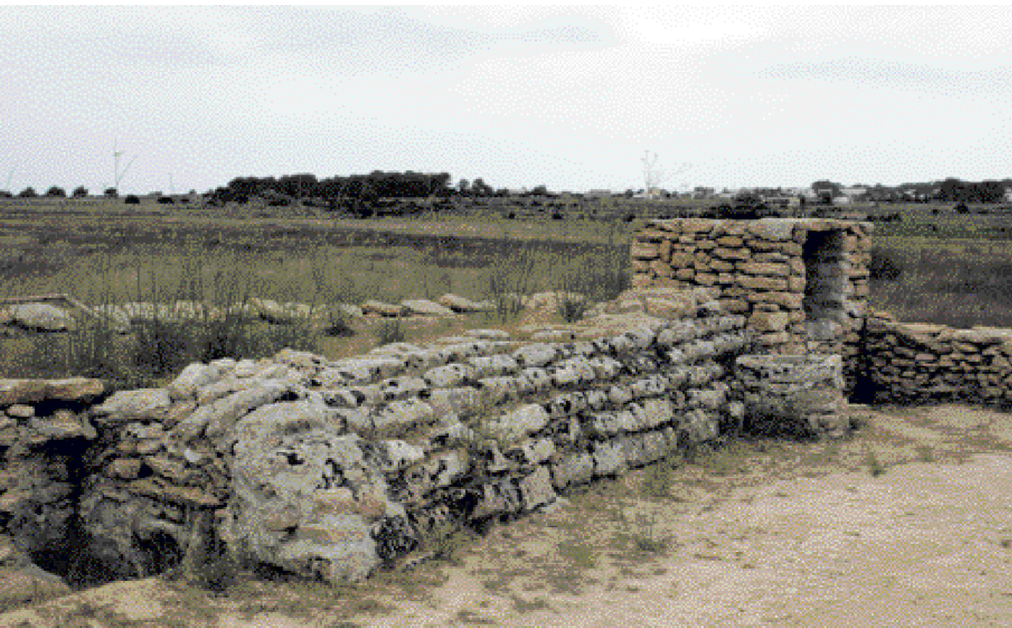 L'aljub Gran del Monestir, la Mola, Formentera, actualment dit d'en Talaies; fet de volta de carreus és tal vegada una mostra del poblament medieval de l'illa. (Foto A. Ferrer).