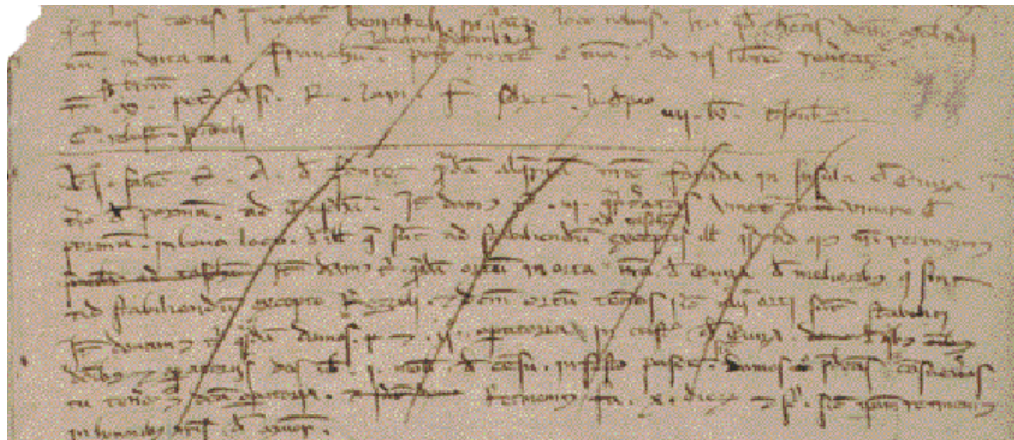 Documents 1 i 2 (ARM, ECR 341, f. 78r); en el primer, Nunó Sanç autoritza Pere Garcia a fer un molí a l'alqueria de Beniasteli i en el segon dóna a Arnau de Font l'alqueria de Forada.