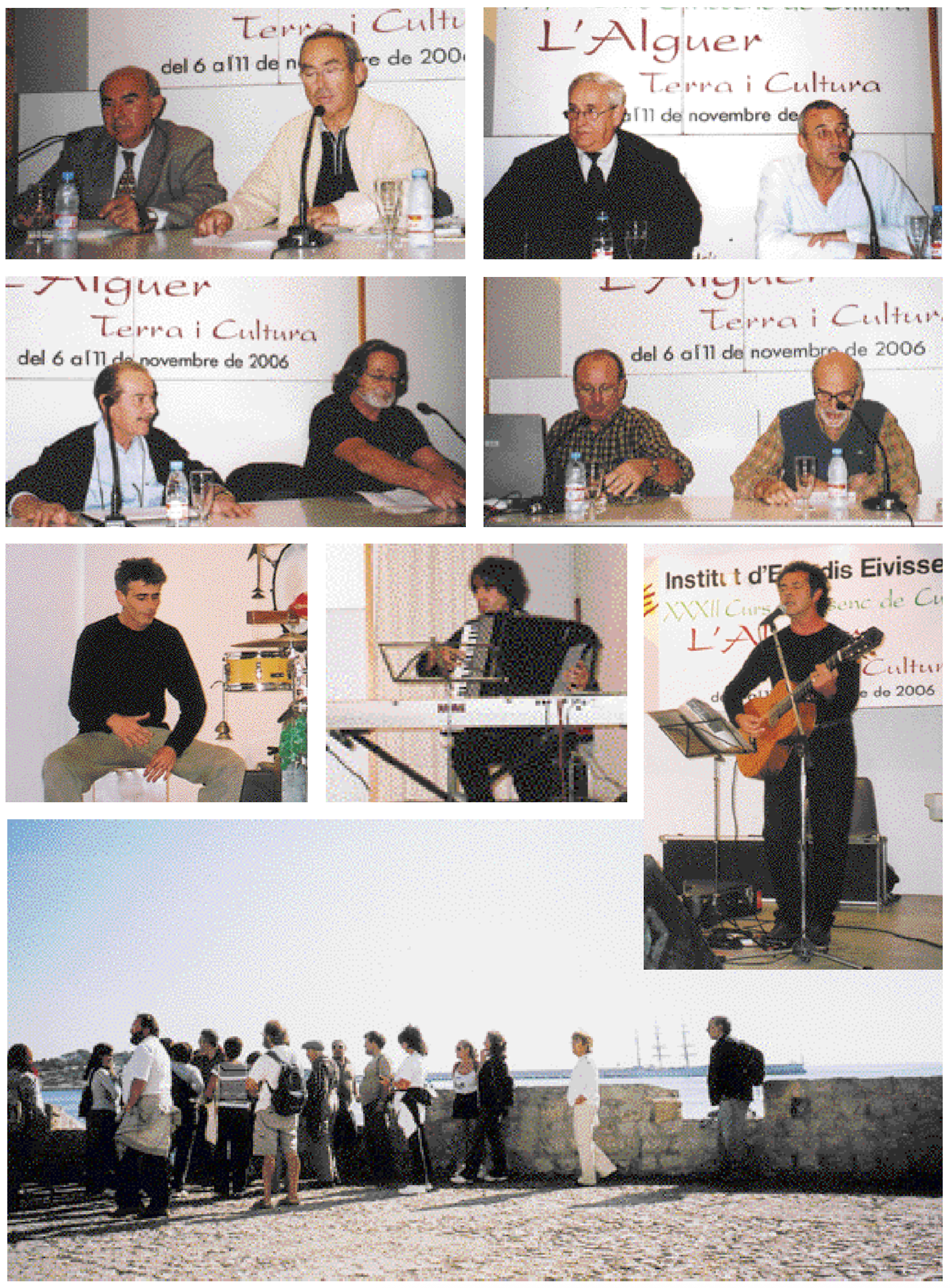 Cartell del XXXII Curs Eivissenc de Cultura sobre L'Alguer, terra i cultura, celebrat del 6 a l'11 de novembre de 2006. Mostra mapes antics de Sardenya i l'Alguer.