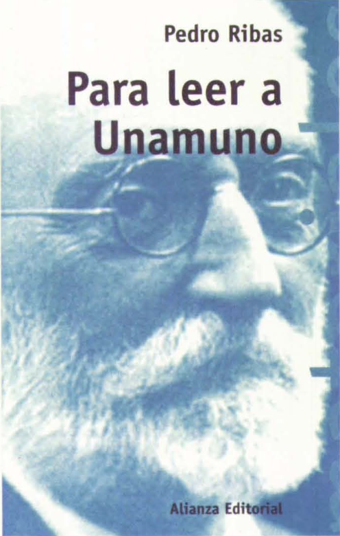 Book cover: Para leer a Unamuno
