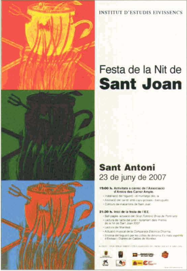 Poster de la Festa de la Nit de Sant Joan 2007 a Sant Antoni