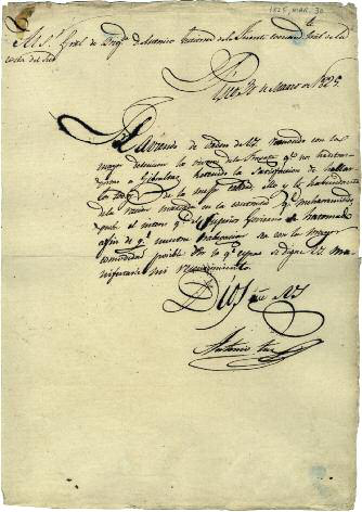 Carta d'Antoni Tur dirigida al general peruà Antonio Gutiérrez de la Fuente, l'original de la qual es conserva a la Bilioteca Lilly (Lilly Library), col·lecció Latino-Americana (Latin american MSS Perú), de la Indiana University. Bloomington (Indiana), EUA.