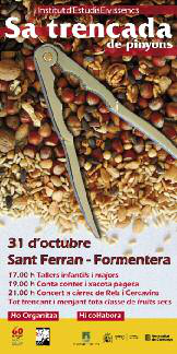 Cartell Sa trencada de pinyons, 31 d'octubre Sant Ferran - Formentera
