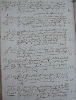 A la dreta, document 4. Unció i mort a la Marina de Lluquí Tur de Lluquí (= Lluquí Tur i Clapers). És la inscripció quarta i cinquena respectivament del full. La data de la unció és del 17 de desembre de 1716. La de la mort, el 18 de desembre de 1716. Unció a la Marina de Lluquí Tur: «paga son fill. Ana domer y scolà per turno. Collado, Ribas, Mas, Fuentes». Llibre d'Entreveniments de 1716. AHPE (2.113).