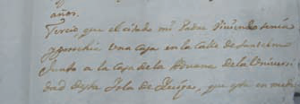 A dalt, fragment del document de la Cúria de l'any 1741 en el qual surt el nom de Joan Tur unit al sobrenom «Cossari».