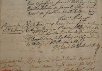 A baix, document 9. Llibre d'Entreveniments de 1758 on figura el nom de Lluc Tur (i Pineda) associat amb el sobrenom «Cossari». Lluc Tur, àlies, «Cossari», paga les despeses ocasionades -viàtic i missa- amb motiu de la mort de sa mare, Margarida Pineda. Lluc o Lluquí Tur i Pineda era el germà gran de Miquel Tur i Pineda. Miquel Tur i Pineda «... lo patró Miquel Cosari...» testimoni de la boda entre Josep Pavias i Margarida Ferragut, el 29 d'octubre de 1758. Llibre d'Entreveniments. Matrimonis. Arxiu de la Pabordia d'Eivissa (2.211).